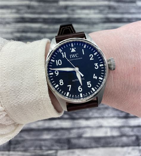 iwc big pilot 43 on wrist|iwc big pilot petit prince.